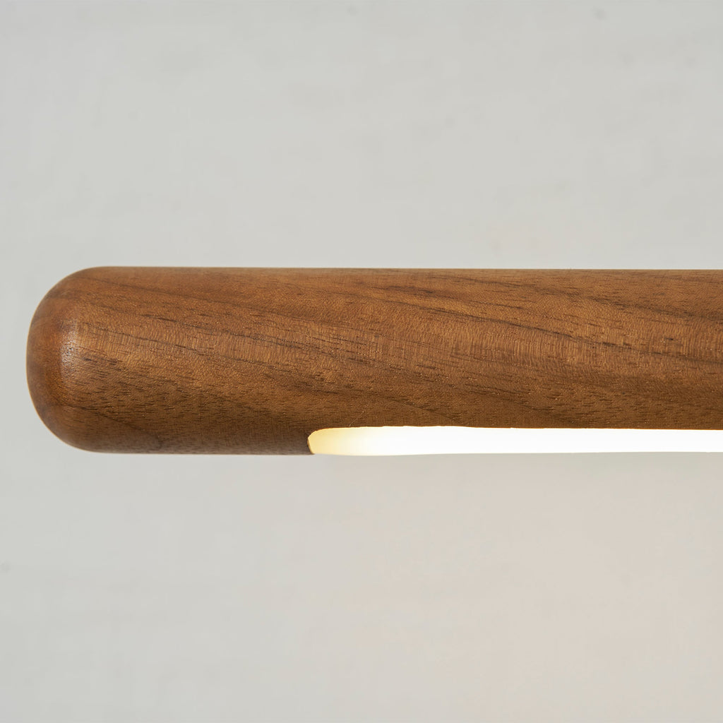 Ember Oak & Co. Adjustable Brass Walnut Picture Wall Lamp