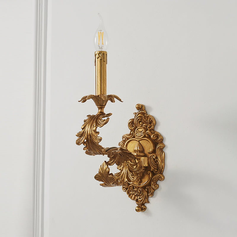 Ember Oak & Co. Adriana 17" Brass Baroque Wall Sconce