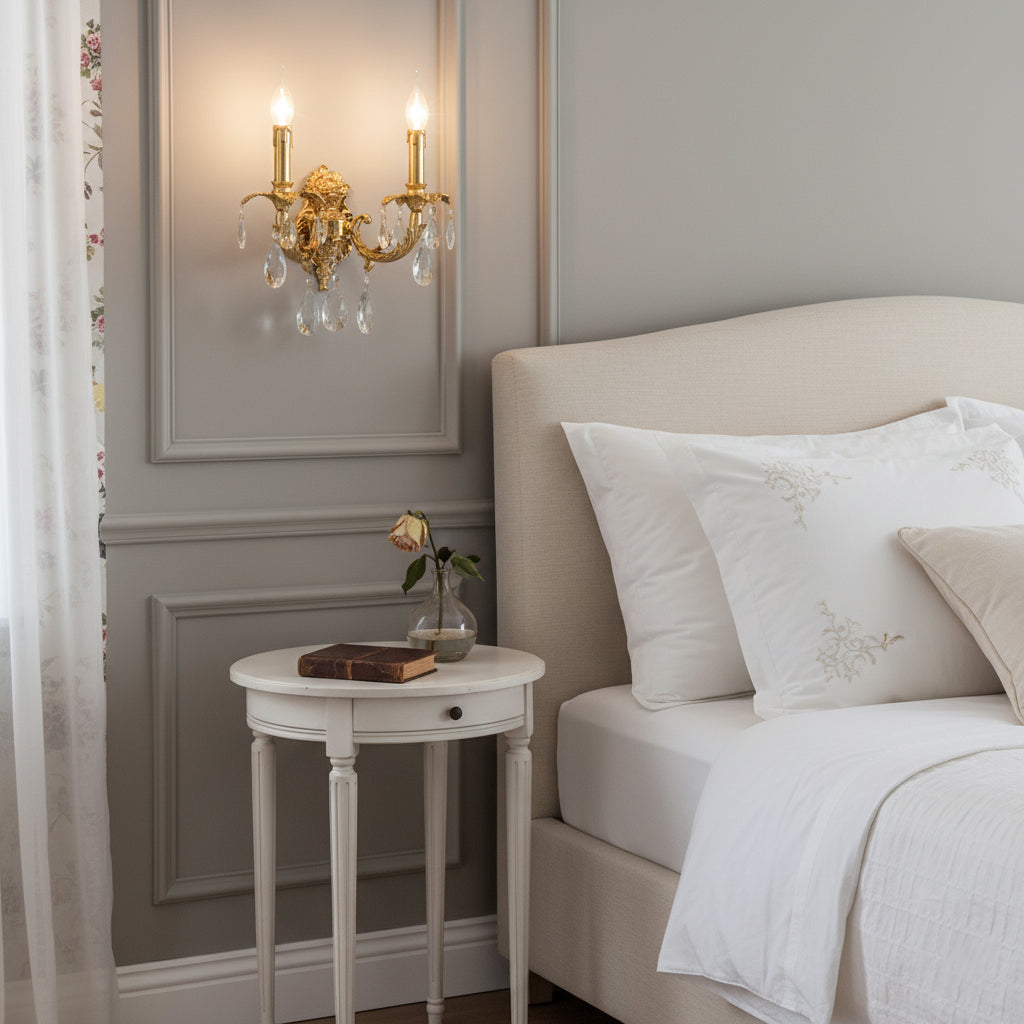 Ember Oak & Co. Adriana Brass Wall Lamp — Solid Brass Finish