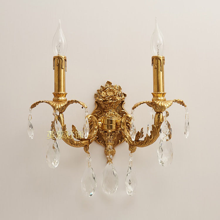 Ember Oak & Co. Adriana Brass Wall Lamp — Solid Brass Finish