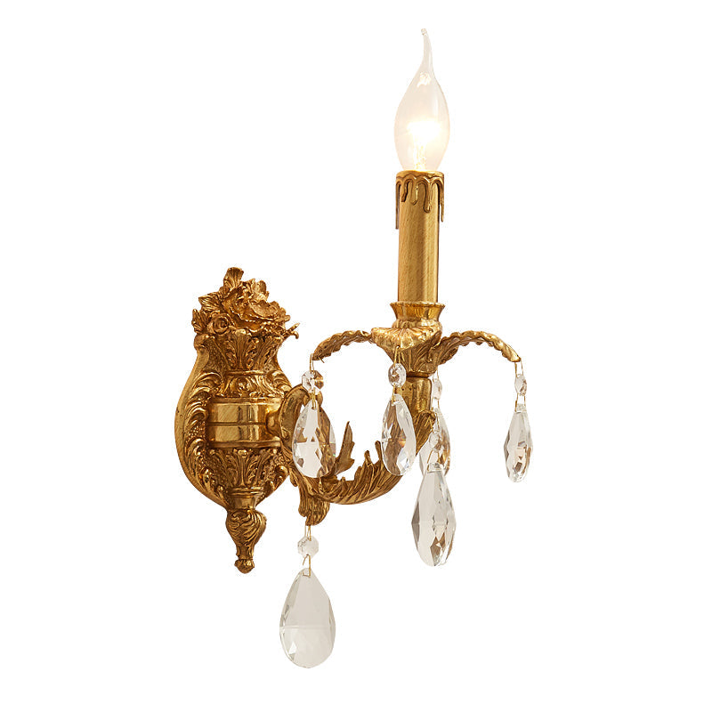 Ember Oak & Co. Adriana Brass Wall Lamp — Solid Brass Finish