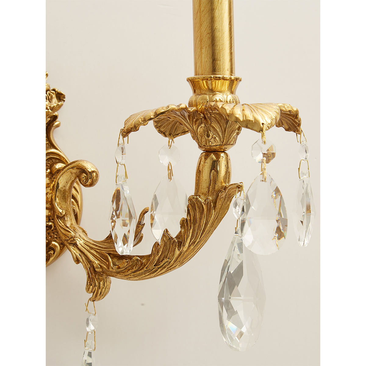 Ember Oak & Co. Adriana Brass Wall Lamp — Solid Brass Finish
