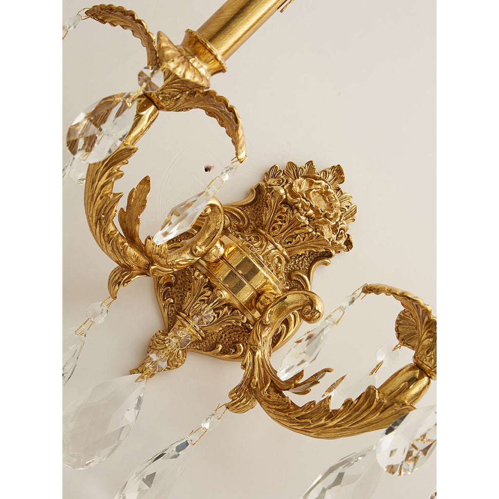 Ember Oak & Co. Adriana Brass Wall Lamp — Solid Brass Finish