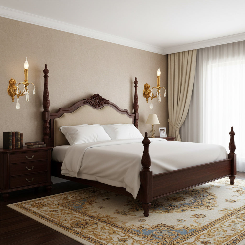 Ember Oak & Co. Adriana Brass Wall Lamp — Solid Brass Finish