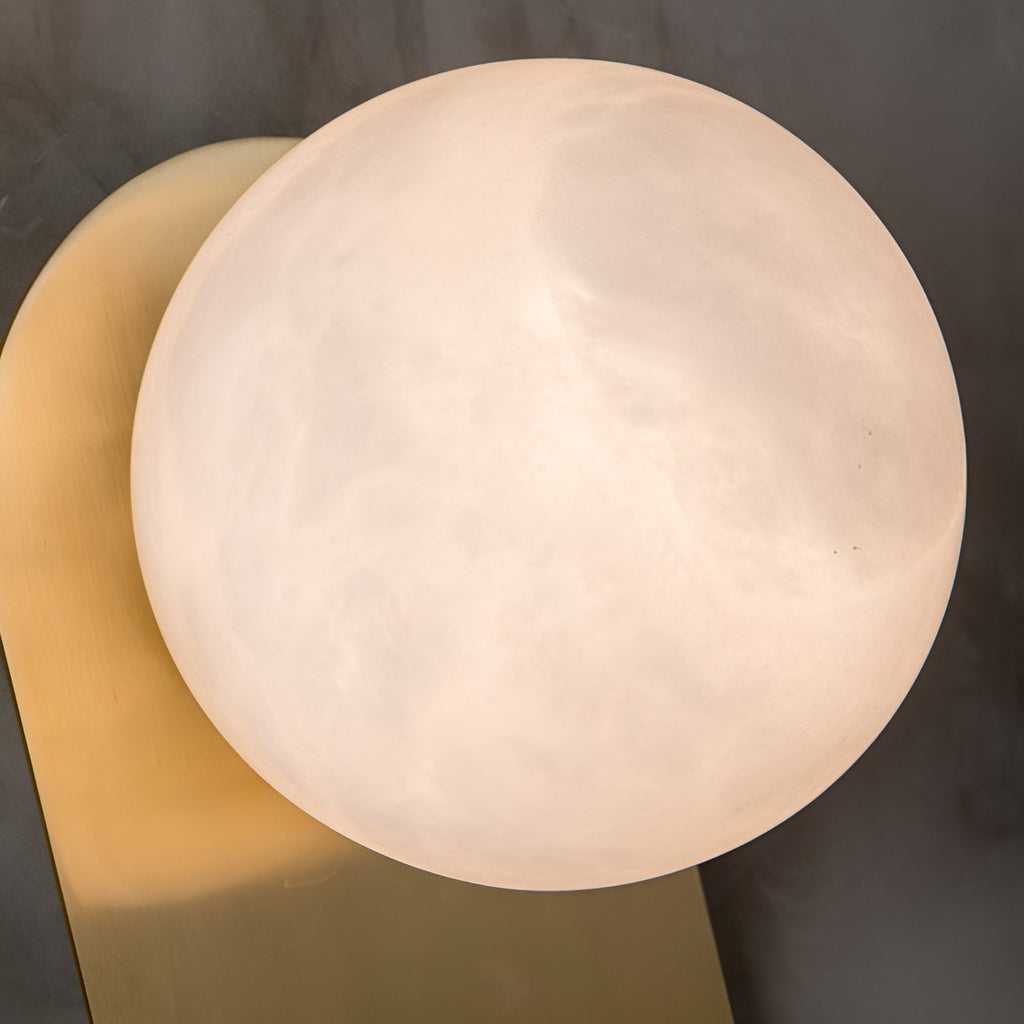 Ember Oak & Co. Adrion Alabaster Wall Lamp — Natural Alabaster Stone