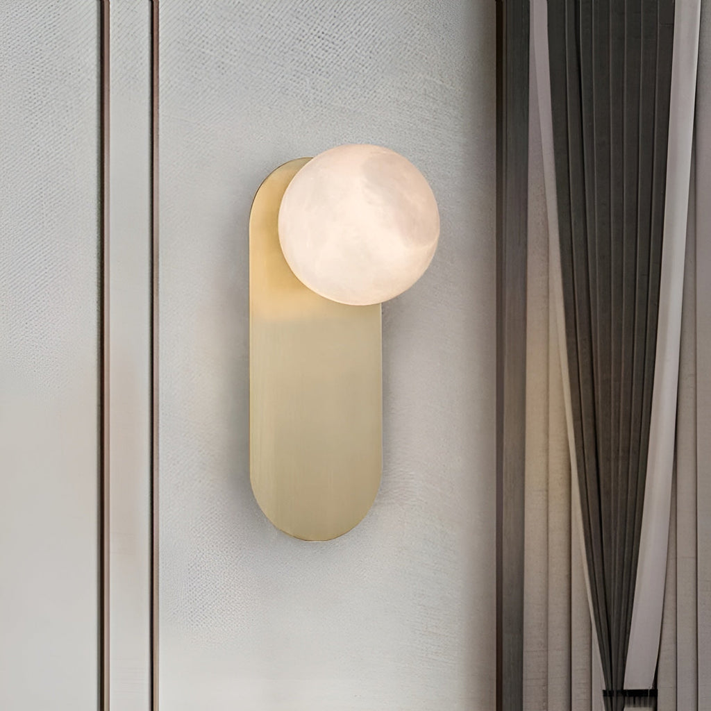Ember Oak & Co. Adrion Alabaster Wall Lamp — Natural Alabaster Stone