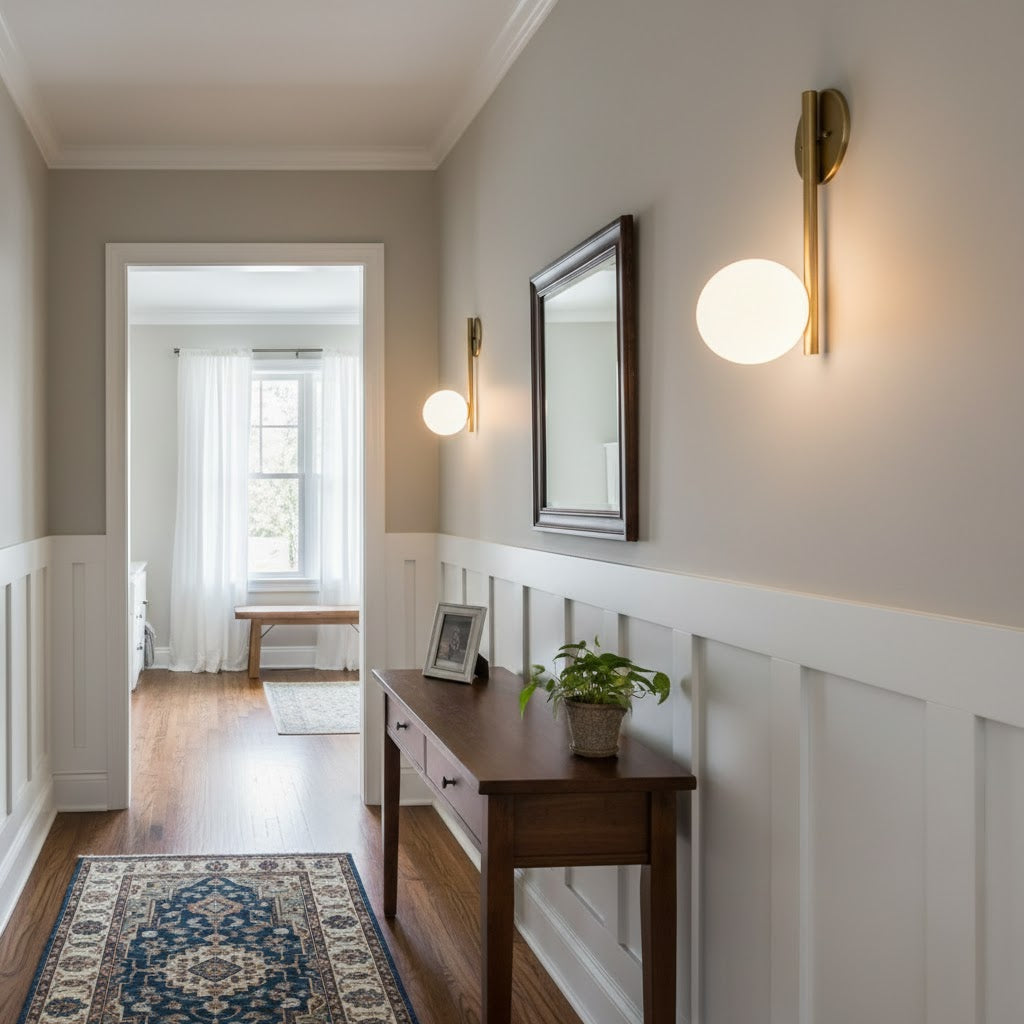 Ember Oak & Co. Adrion Wall Lamp — Natural Alabaster Stone