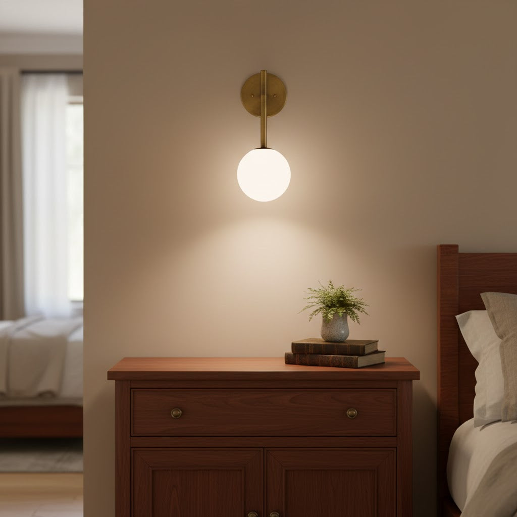 Ember Oak & Co. Adrion Wall Lamp — Natural Alabaster Stone