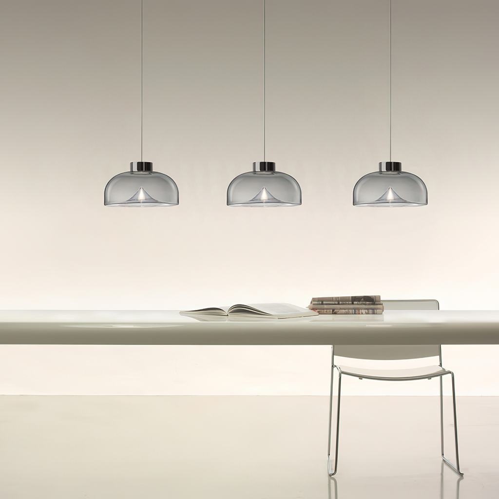 Ember Oak & Co. Aella Glass Pendant Light — Dimmable LED