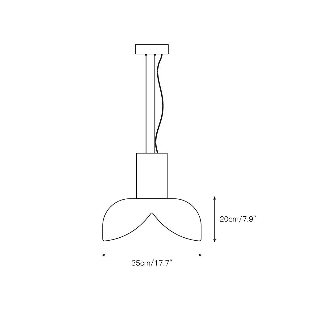 Ember Oak & Co. Aella Glass Pendant Light — Dimmable LED