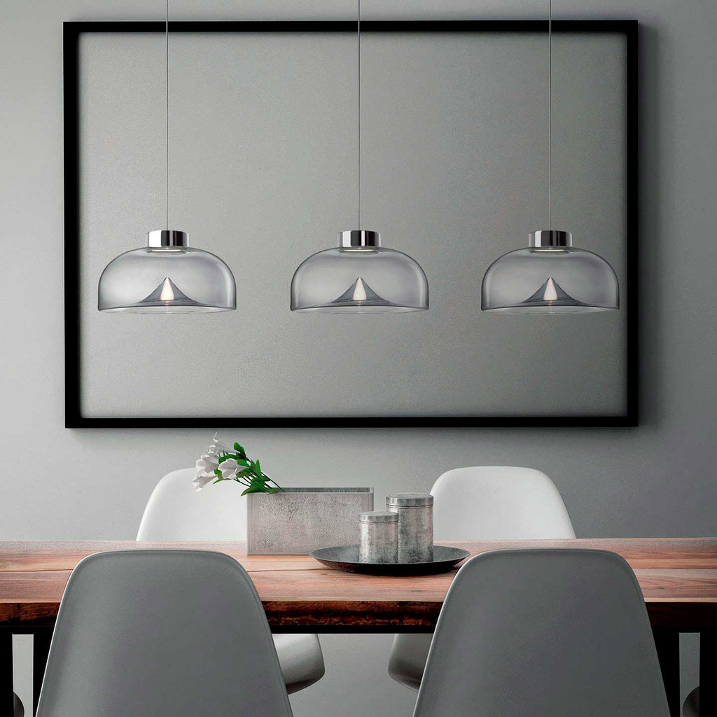 Ember Oak & Co. Aella Glass Pendant Light — Dimmable LED