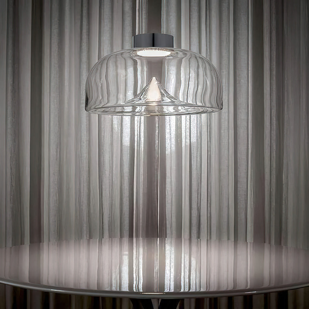 Ember Oak & Co. Aella Glass Pendant Light — Dimmable LED