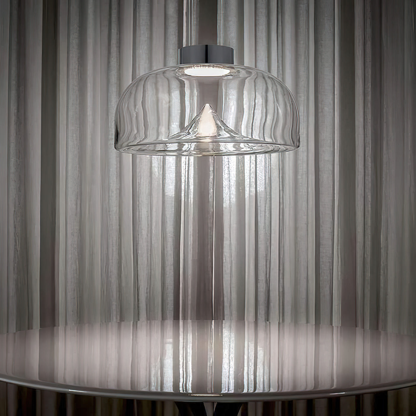 Ember Oak & Co. Aella Glass Pendant Light — Dimmable LED