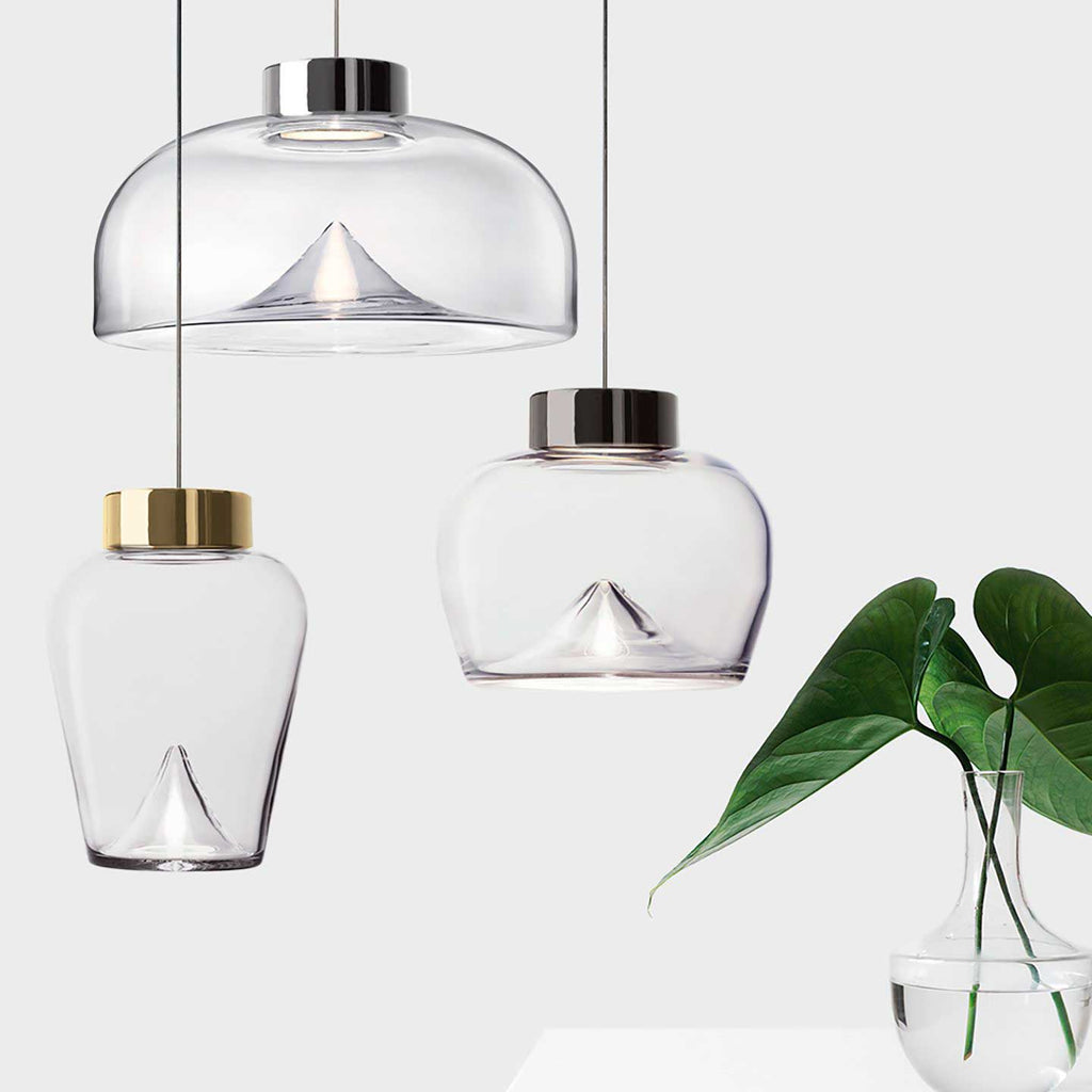 Ember Oak & Co. Aella Glass Pendant Light — Dimmable LED