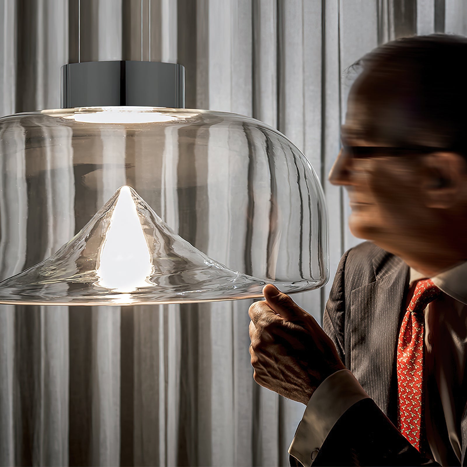 Ember Oak & Co. Aella Glass Pendant Light — Dimmable LED