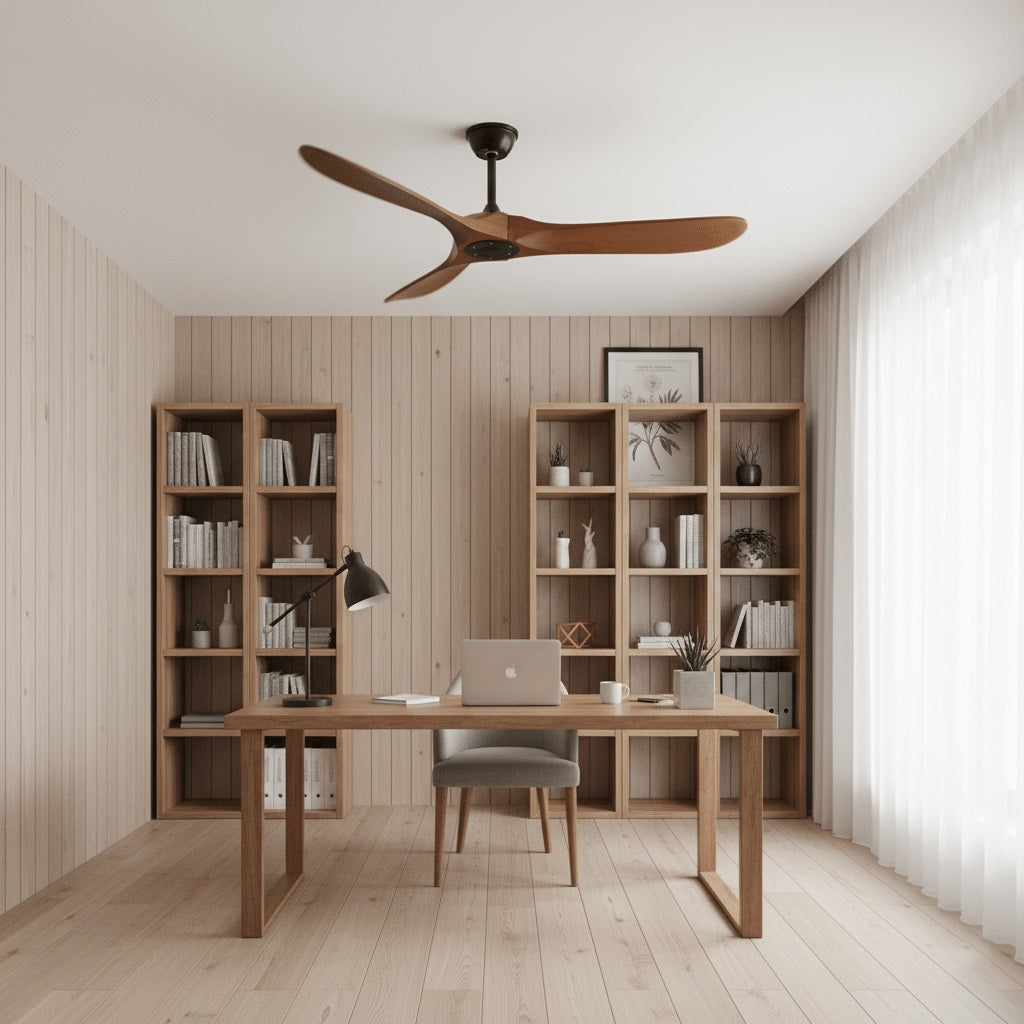 Ember Oak & Co. Aero Breeze 42" Brass Wood Ceiling Fan