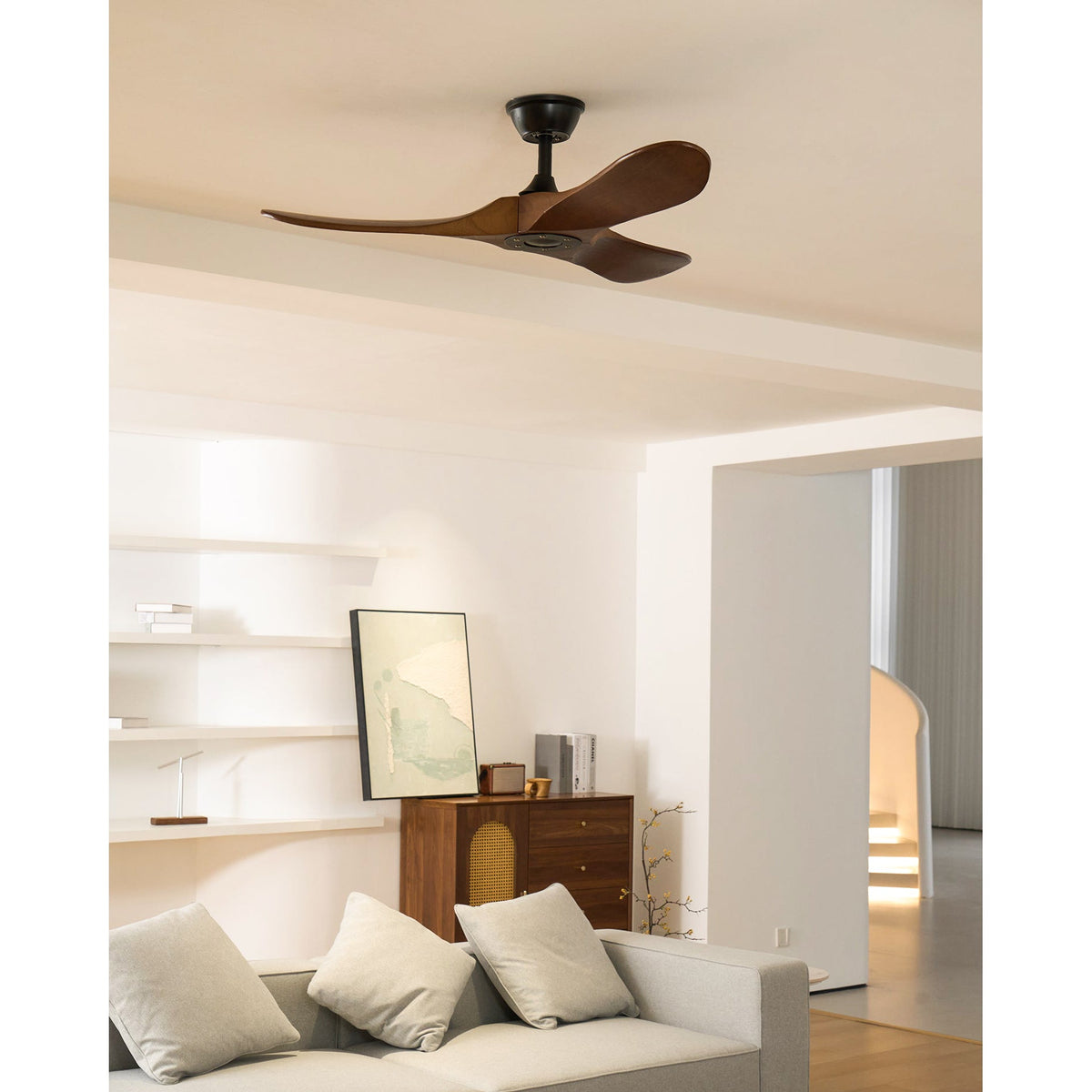 Ember Oak & Co. Aero Breeze 42" Brass Wood Ceiling Fan