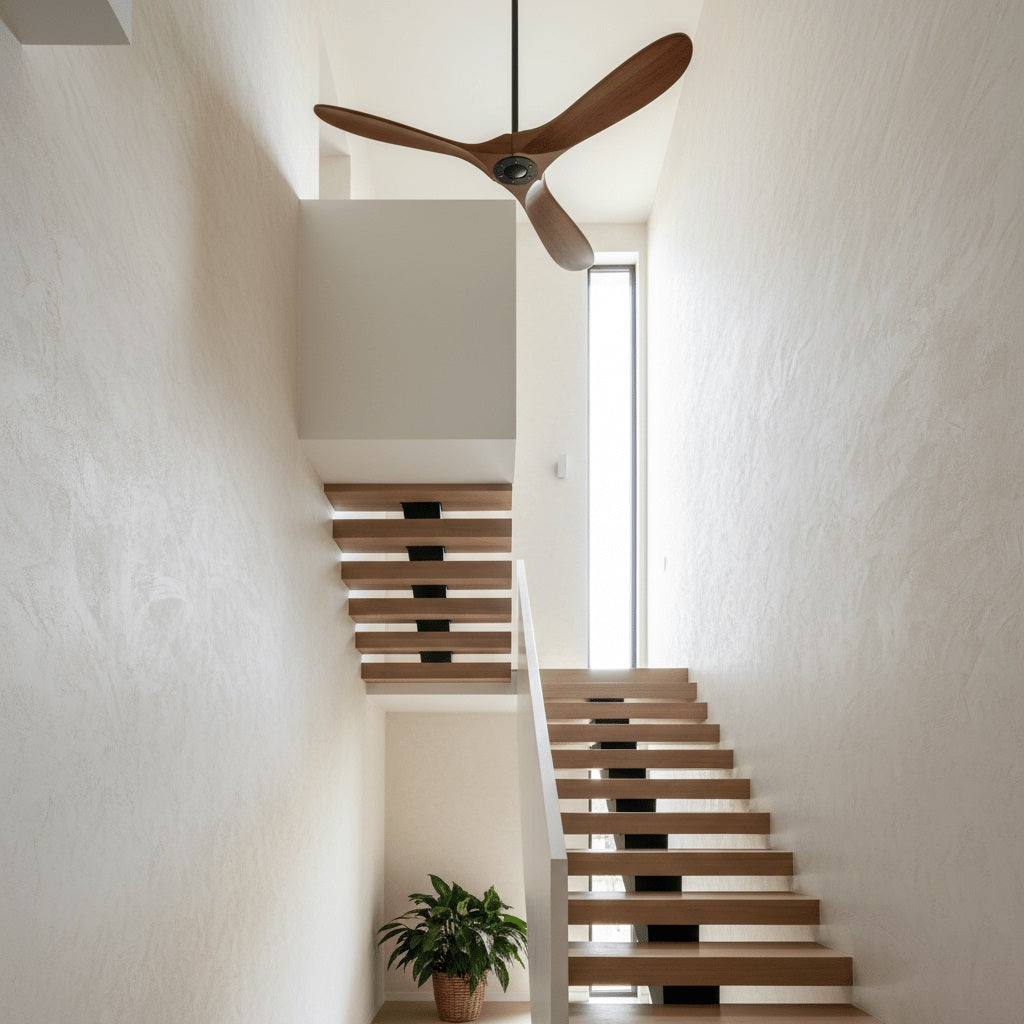 Ember Oak & Co. Aero Breeze 42" Brass Wood Ceiling Fan