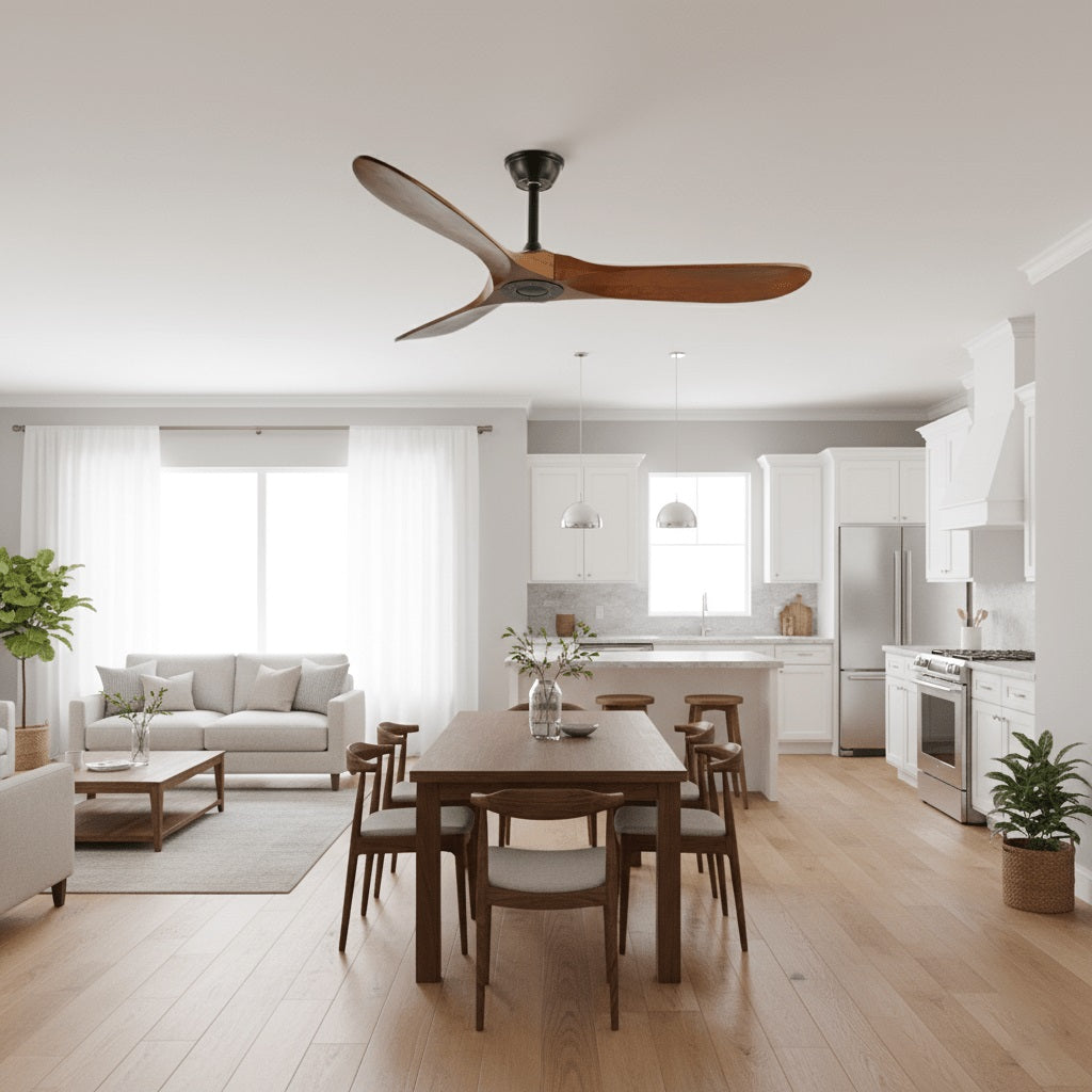 Ember Oak & Co. Aero Breeze 42" Brass Wood Ceiling Fan