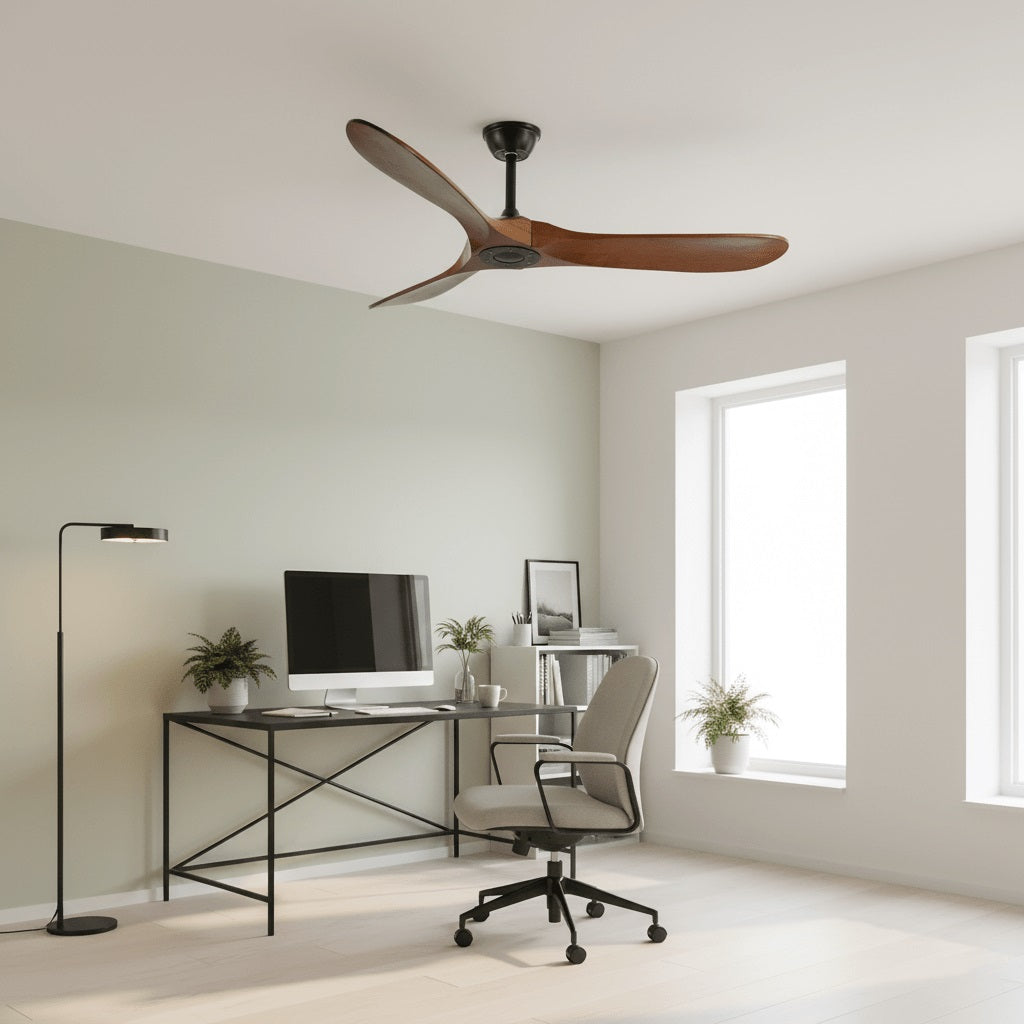 Ember Oak & Co. Aero Breeze 42" Brass Wood Ceiling Fan