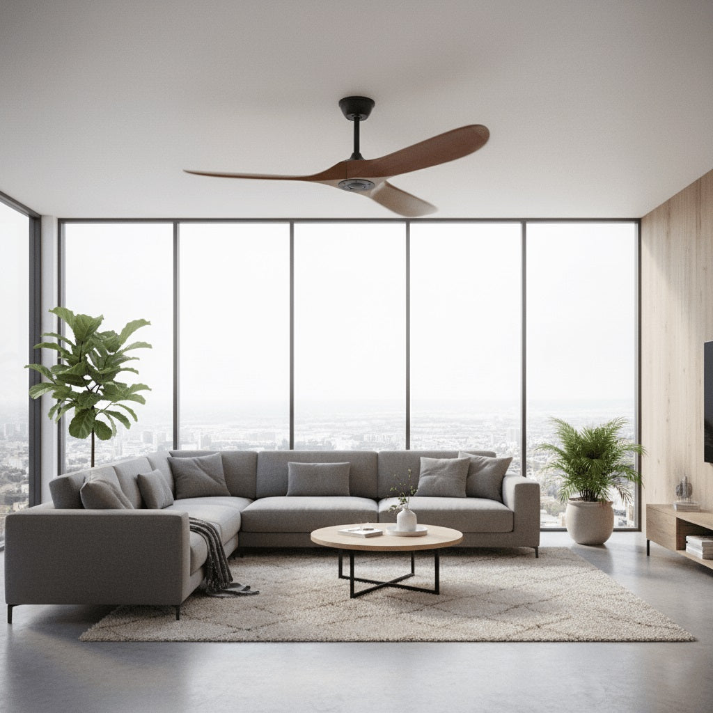 Ember Oak & Co. Aero Breeze 42" Brass Wood Ceiling Fan