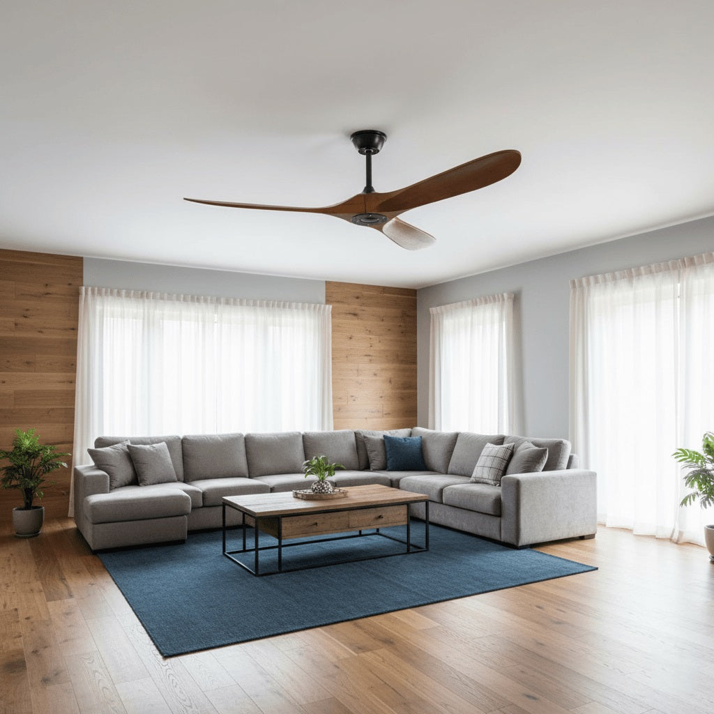 Ember Oak & Co. Aero Breeze 42" Brass Wood Ceiling Fan