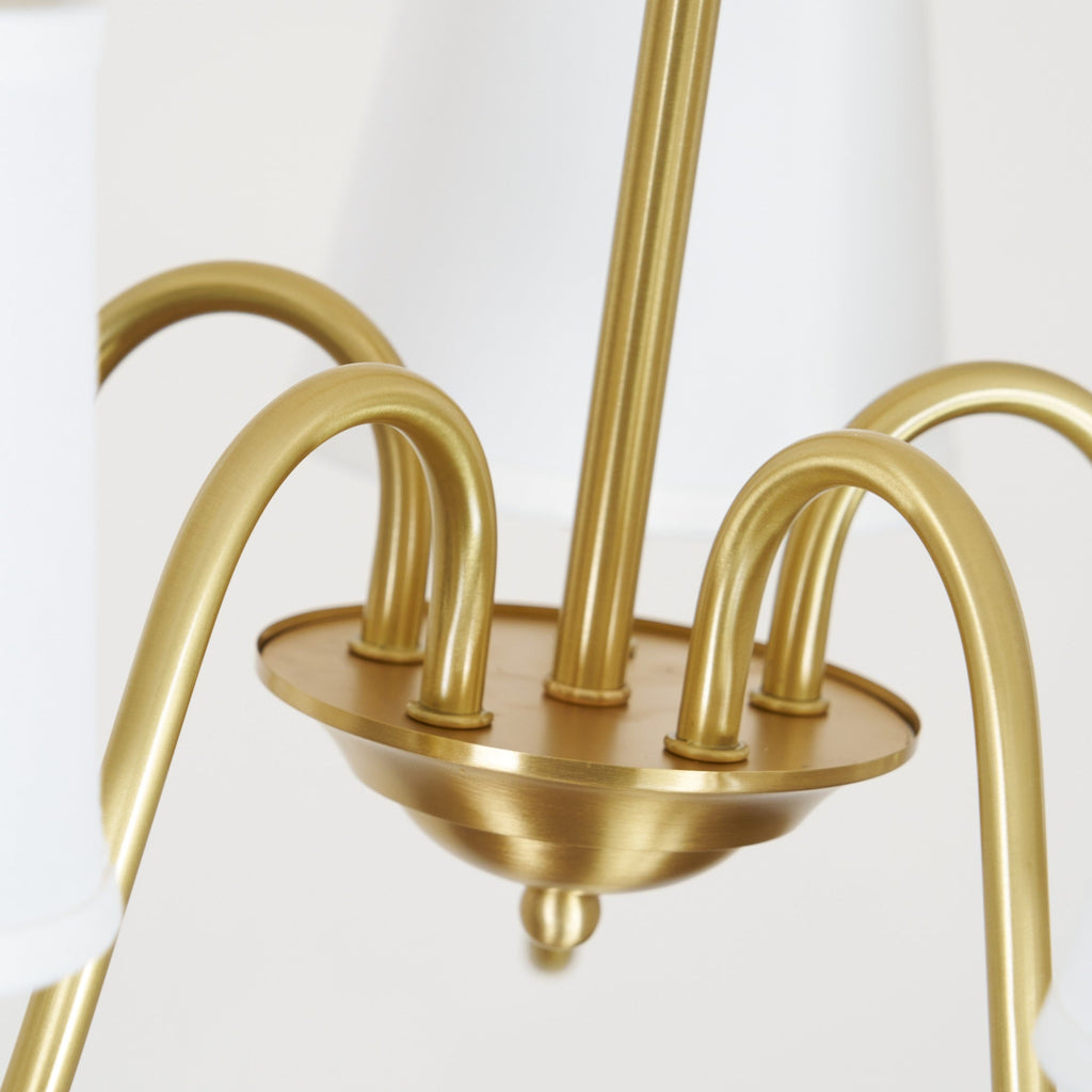 Ember Oak & Co. Aged Stacey Chandelier — Solid Brass Finish