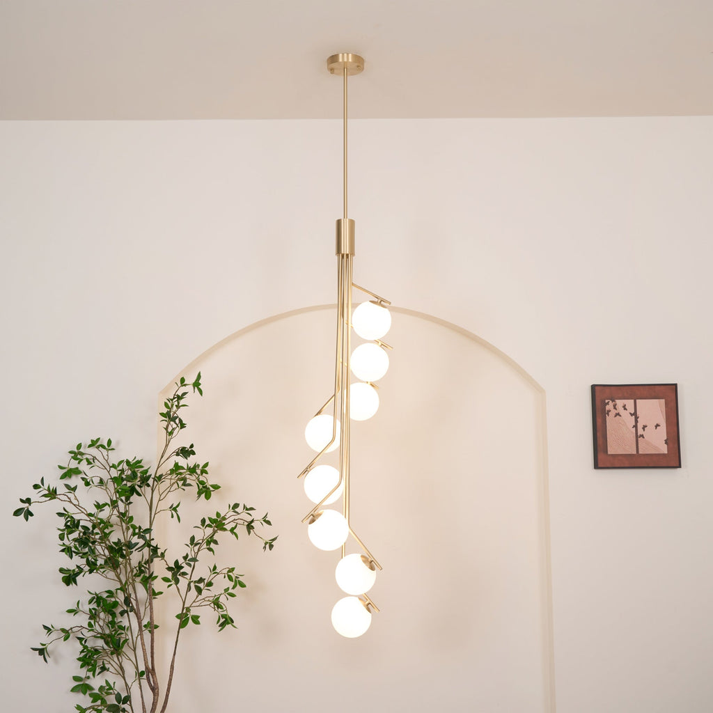 Ember Oak & Co. Ageet Pendant Light — Solid Brass Finish