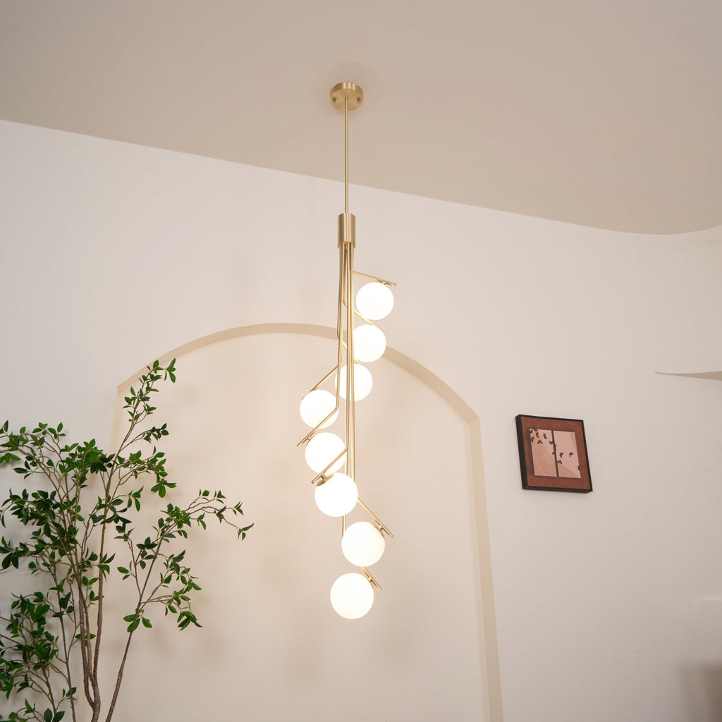 Ember Oak & Co. Ageet Pendant Light — Solid Brass Finish