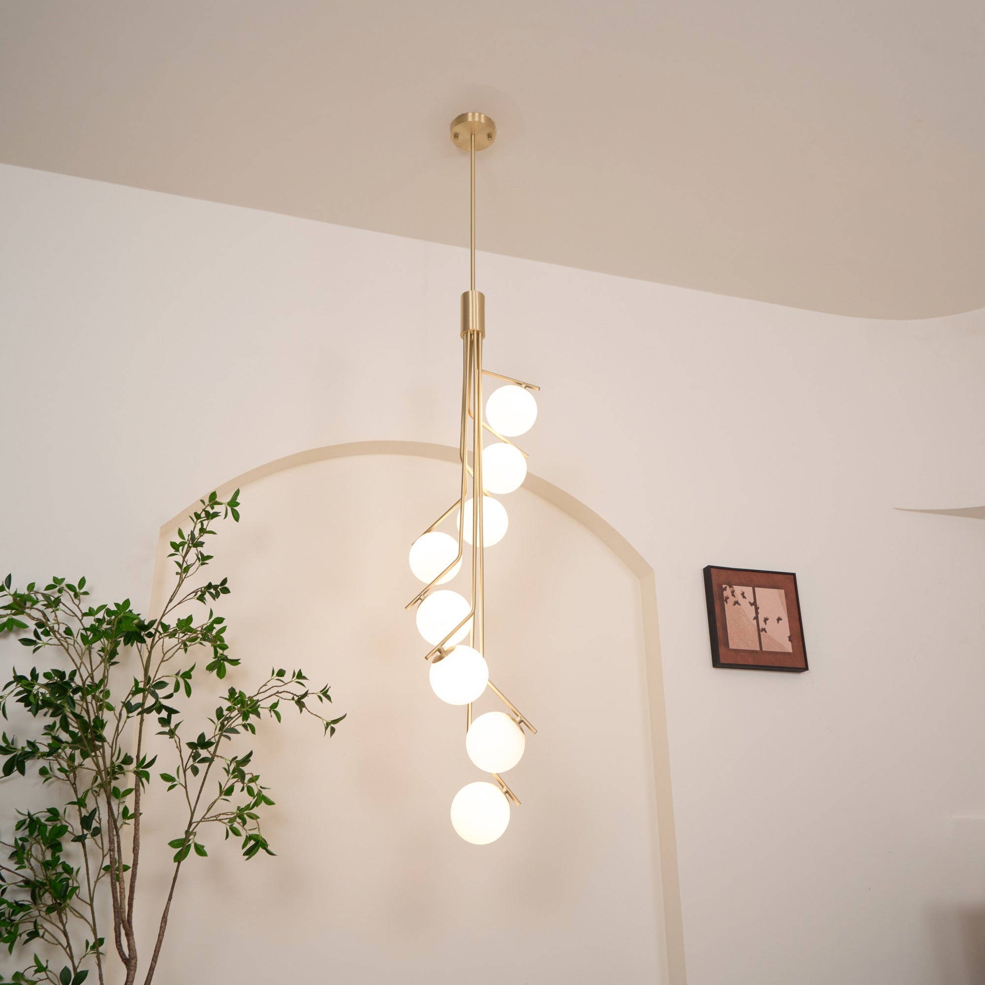 Ember Oak & Co. Ageet Pendant Light — Solid Brass Finish