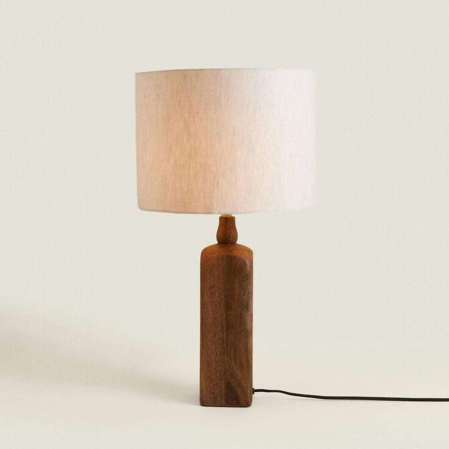 Ember Oak & Co. Aisling 25" Solid Wood Table Lamp