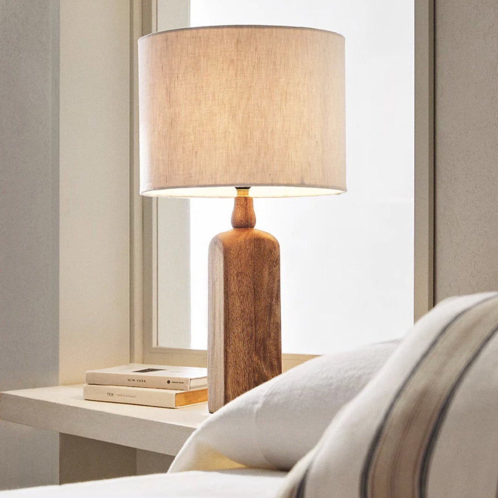 Ember Oak & Co. Aisling 25" Solid Wood Table Lamp