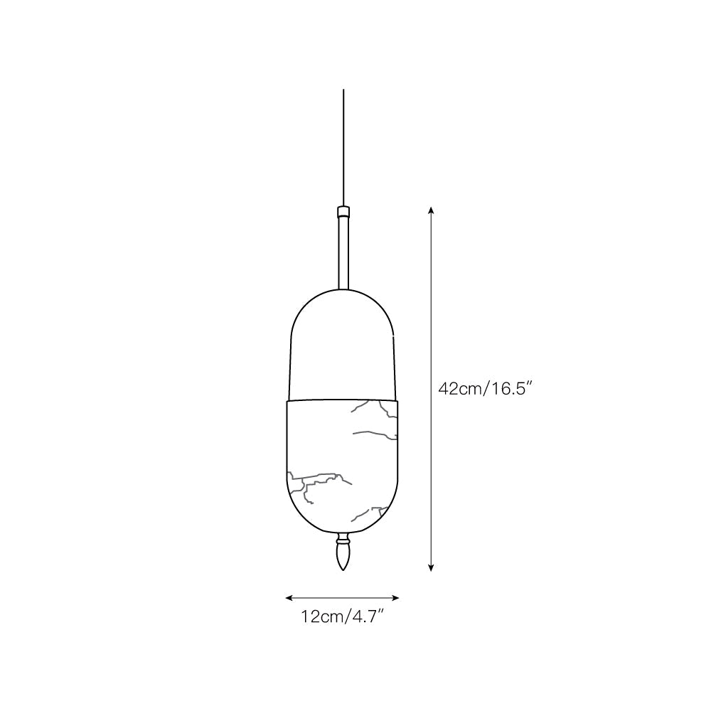 Ember Oak & Co. Alabaster Bolus Pendant Light