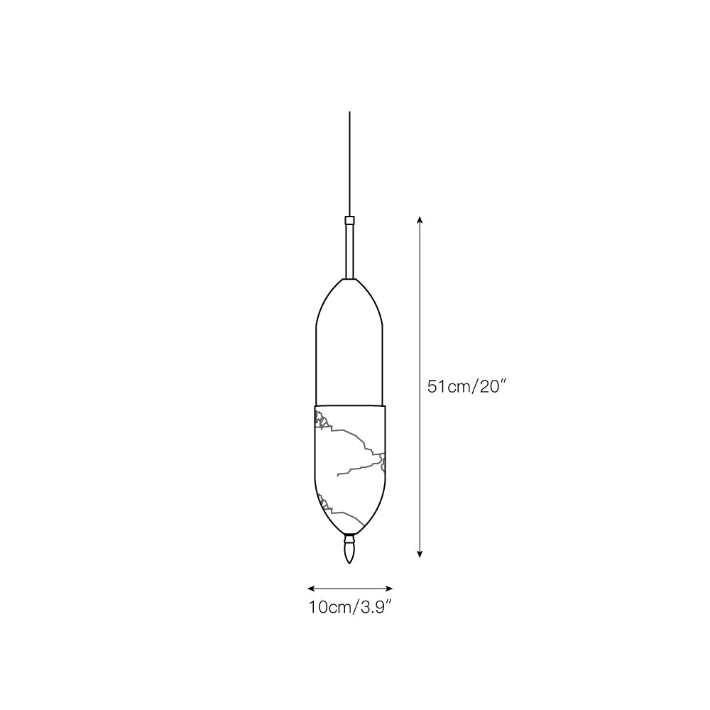 Ember Oak & Co. Alabaster Bolus Pendant Light
