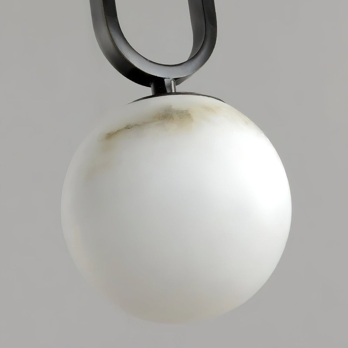 Ember Oak & Co. Alabaster Ball 18" Sculptural Pendant Lamp