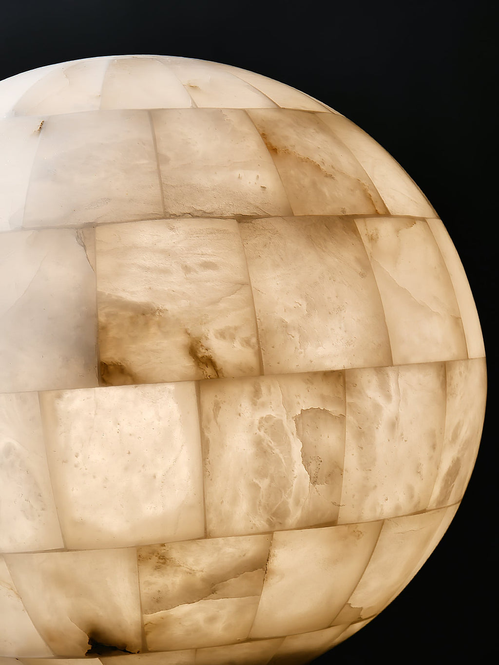 Ember Oak & Co. Alabaster Ball Brass Pendant Light