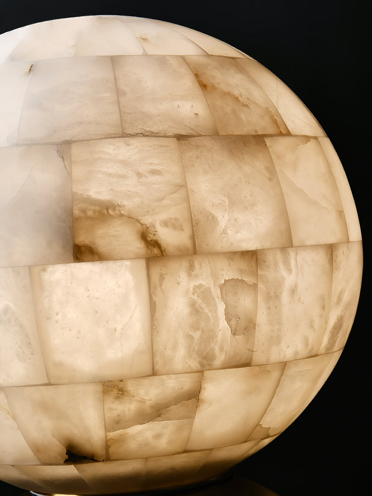 Ember Oak & Co. Alabaster Ball 11" Brass Table Lamp