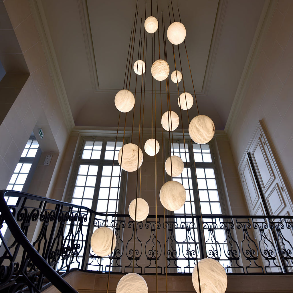 Ember Oak & Co. Alabaster Balls Cluster Chandelier