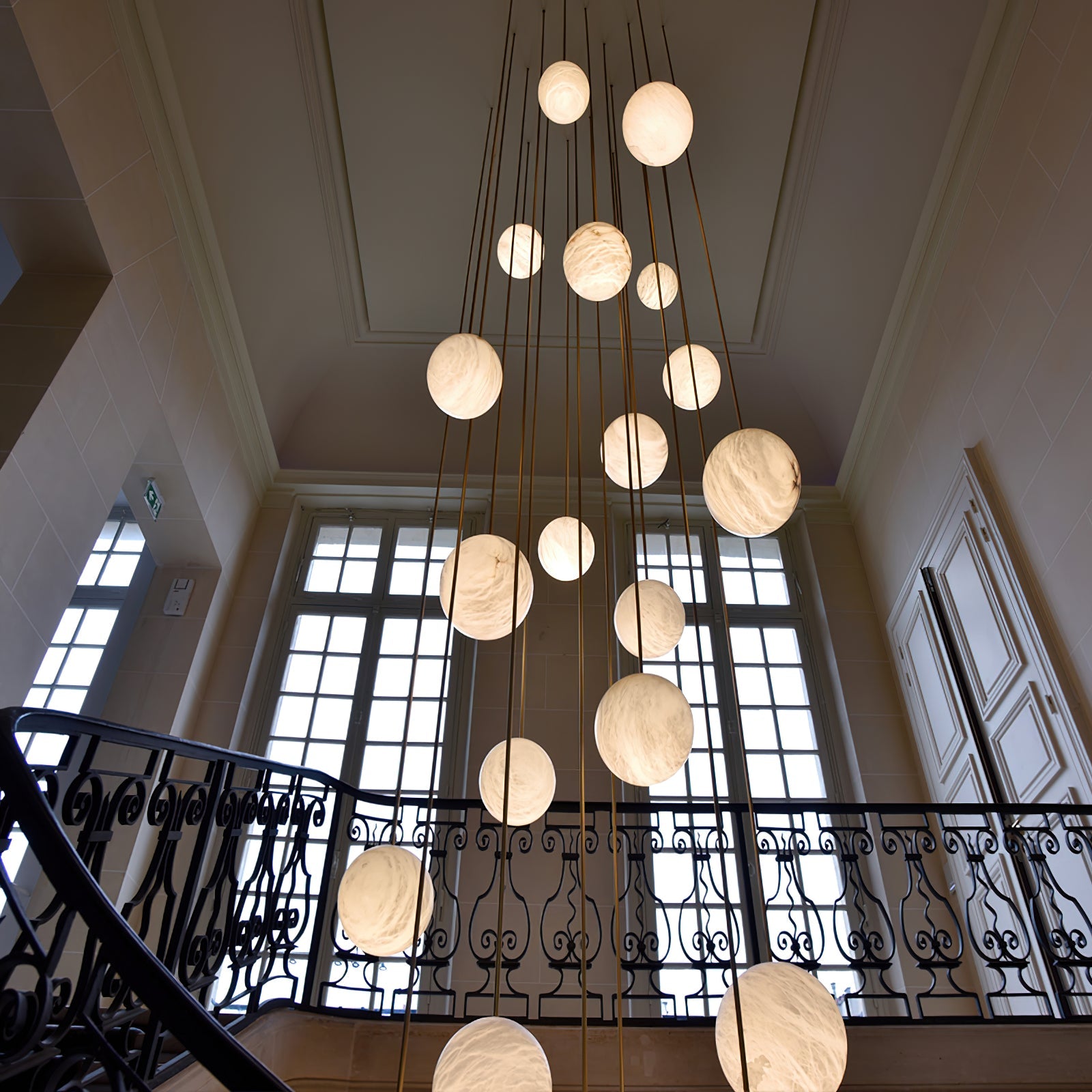 Ember Oak & Co. Alabaster Balls Cluster Chandelier
