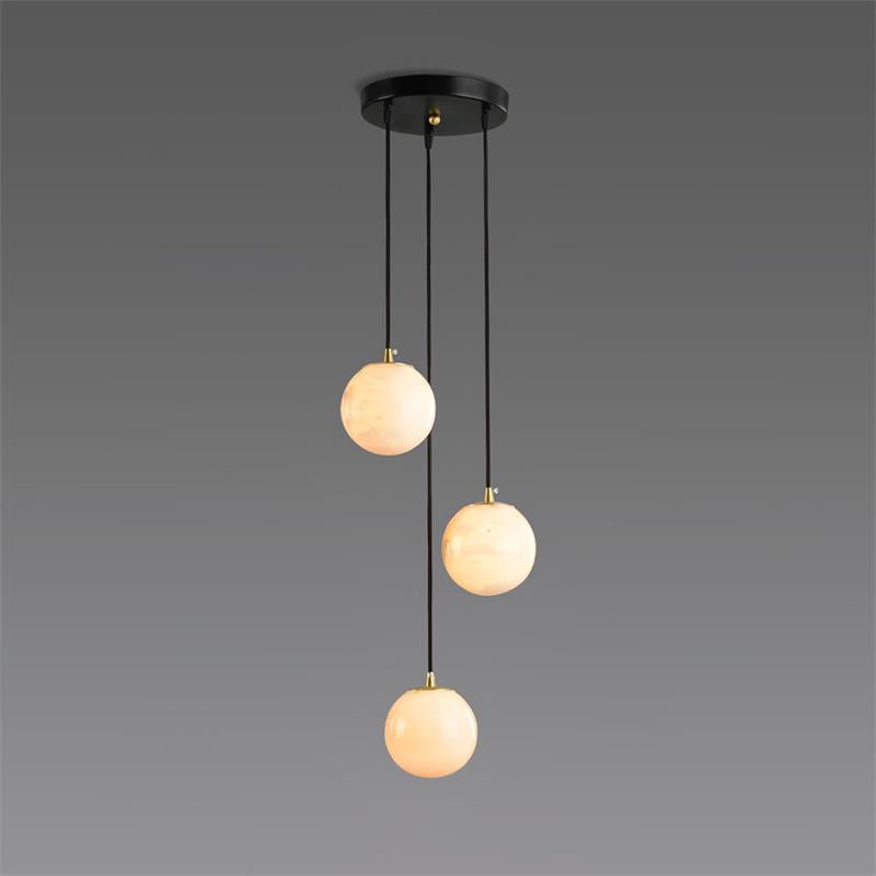Ember Oak & Co. Alabaster Balls Cluster Chandelier