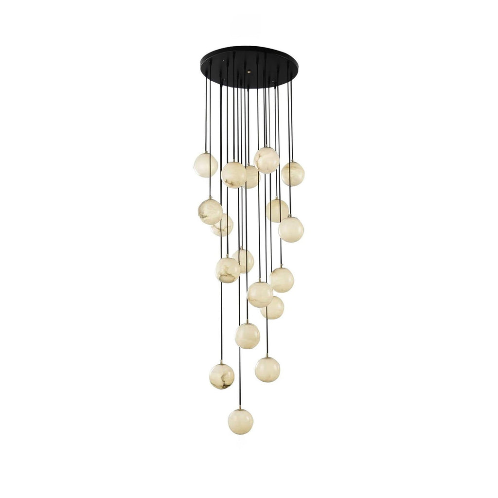 Ember Oak & Co. Alabaster Balls Cluster Chandelier