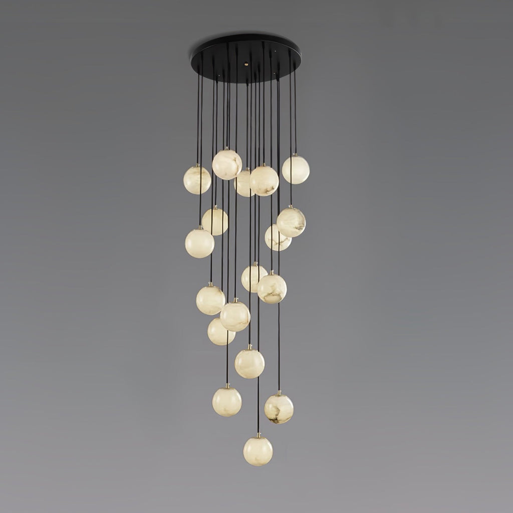 Ember Oak & Co. Alabaster Balls Cluster Chandelier