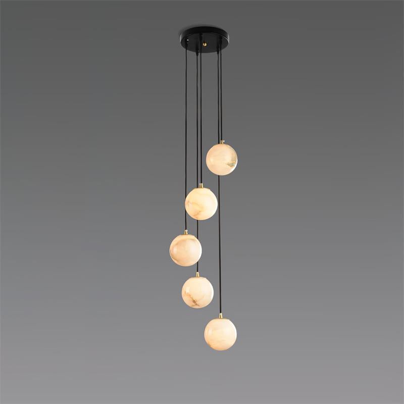 Ember Oak & Co. Alabaster Balls Cluster Chandelier