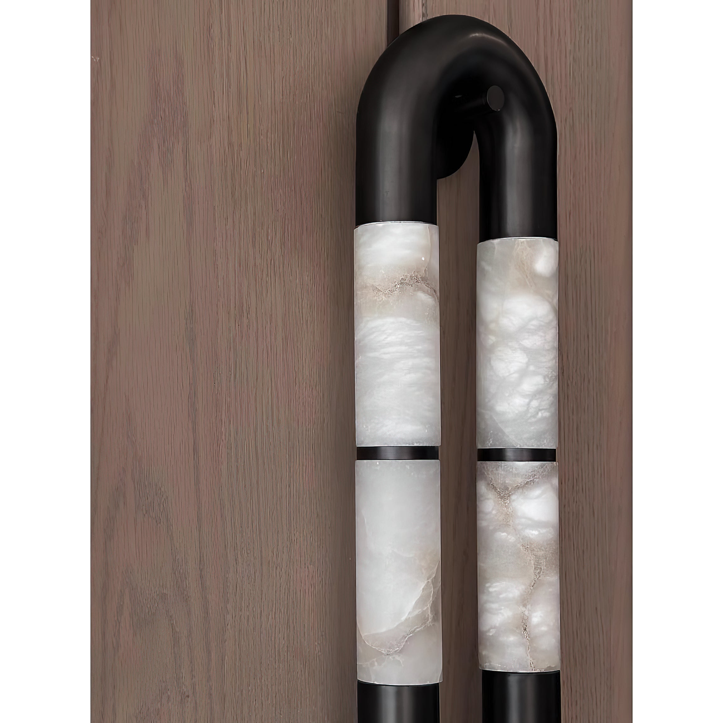 Ember Oak & Co. Alabaster Banded KoKo Sconce — Natural Alabaster Stone