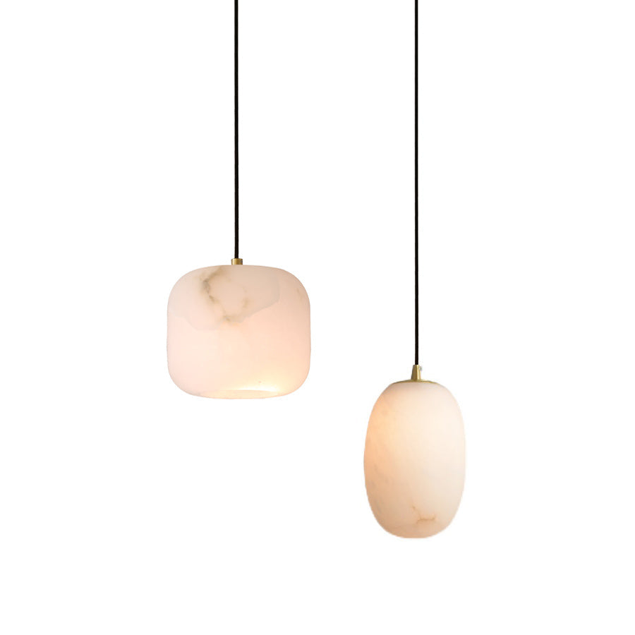Ember Oak & Co. Alabaster Bedside Pendant Light