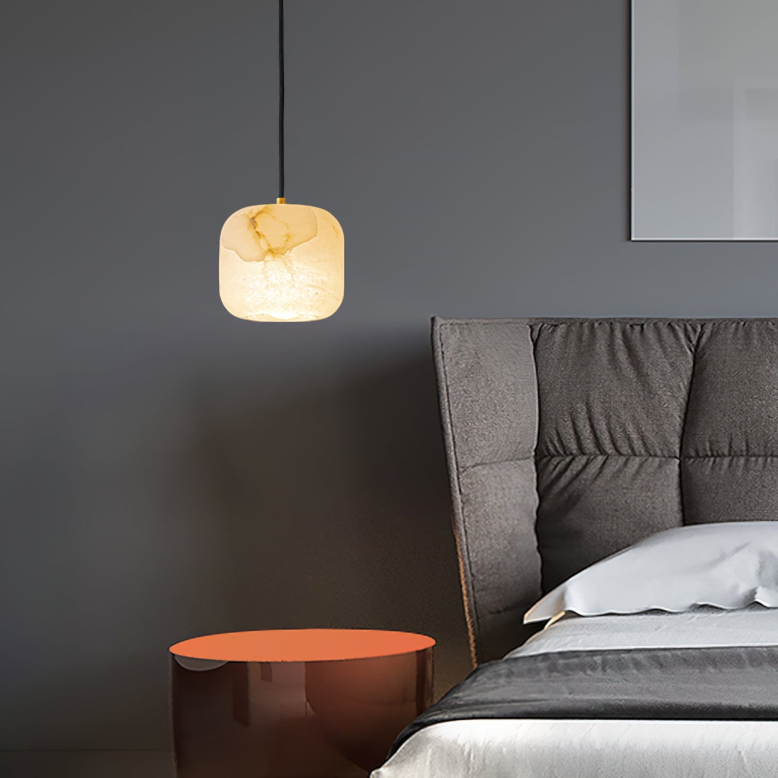 Ember Oak & Co. Alabaster Bedside Pendant Light
