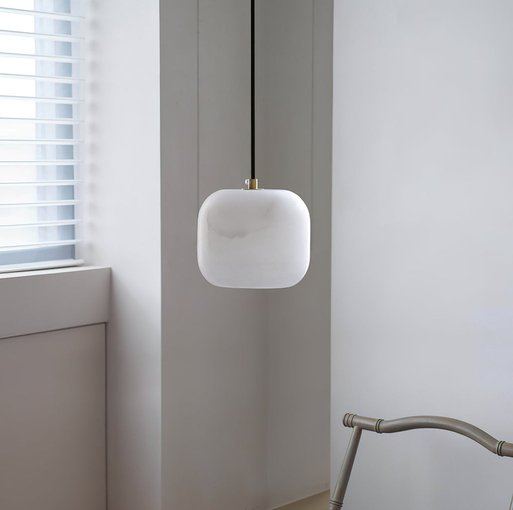 Ember Oak & Co. Alabaster Bedside Pendant Light
