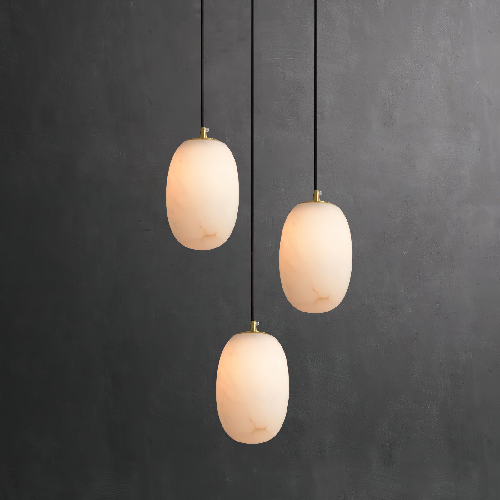 Ember Oak & Co. Alabaster Bedside Pendant Light
