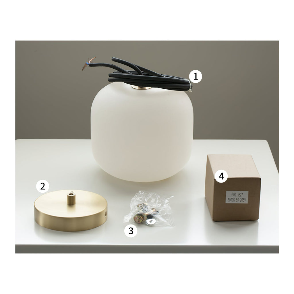 Ember Oak & Co. Alabaster Bedside Pendant Light