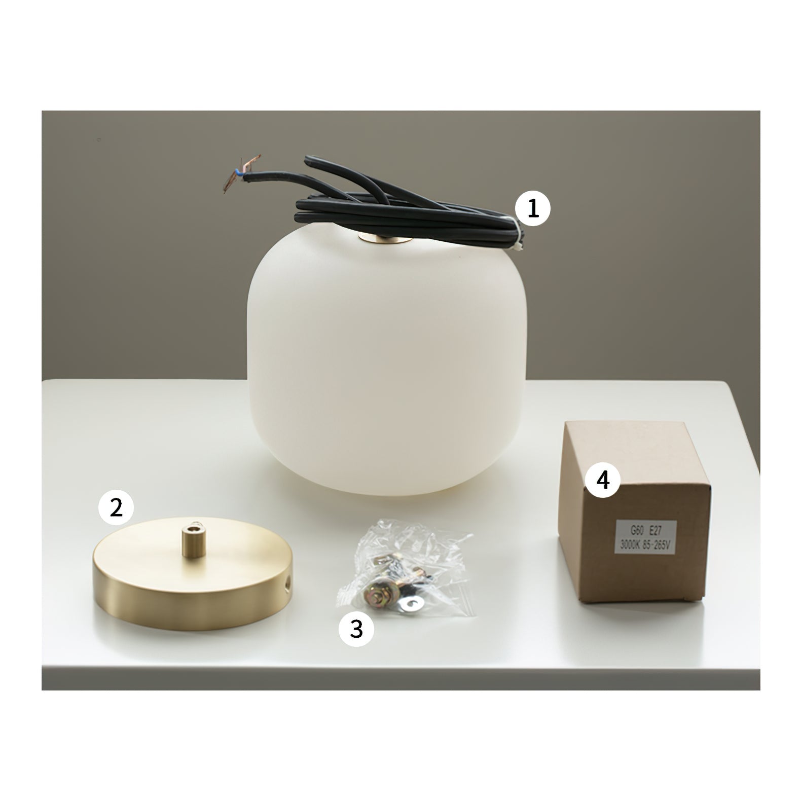 Ember Oak & Co. Alabaster Bedside Pendant Light